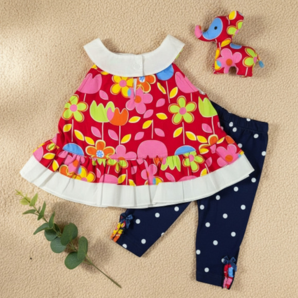 New Gymboree Baby Girl outfit set Shirt leggings Headband Size 3 months - Picture 3 of 3